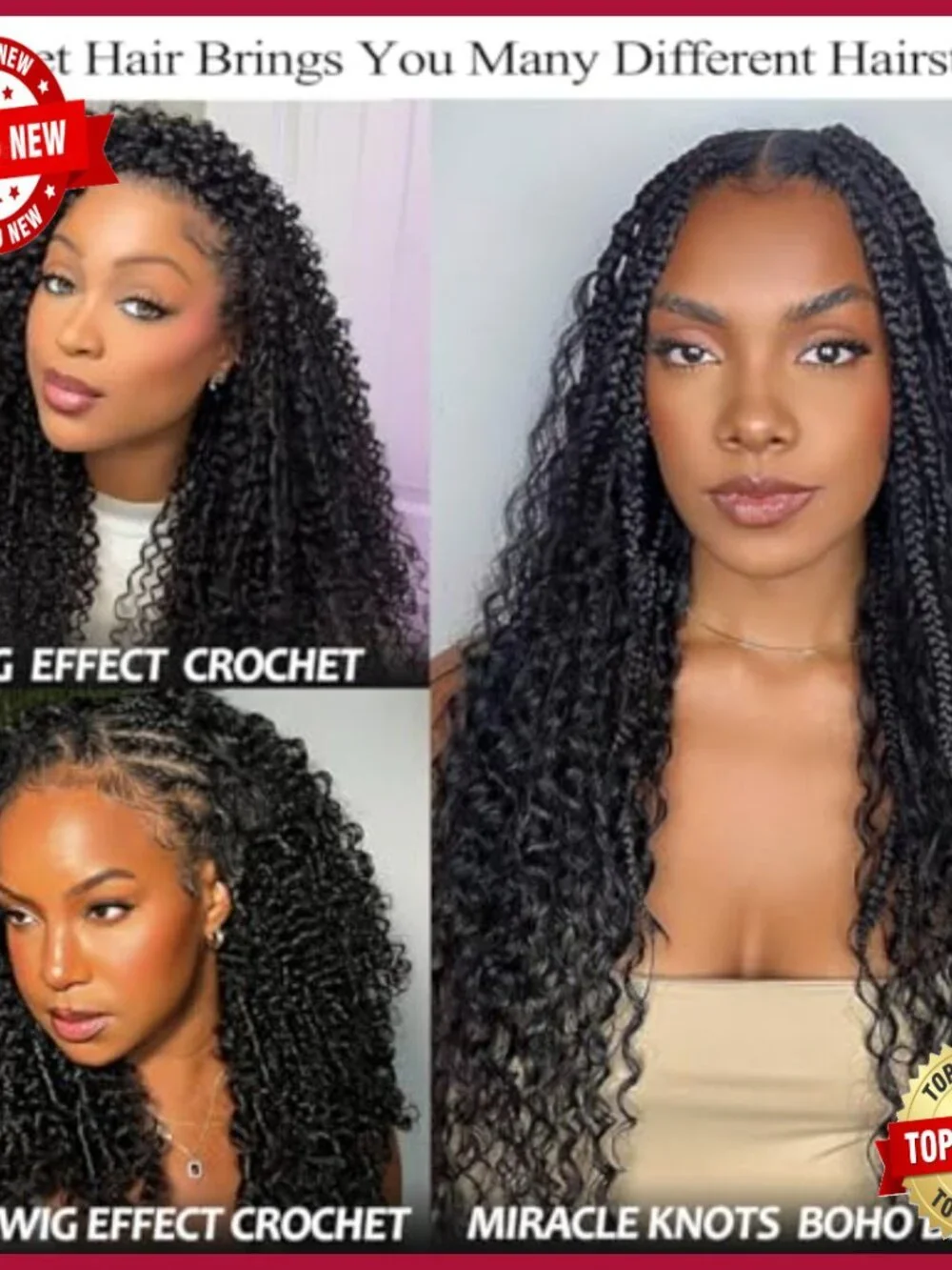 Human Hair Extensions 18 Inch Kinky Curly Crochet Braiding 110g